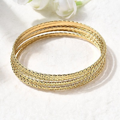 7Pcs 201 Stainless Steel Bangles for Women BJEW-Z151-04G-02-1