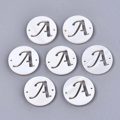 Natural Freshwater Shell Links Connectors X-SHEL-S276-120-1