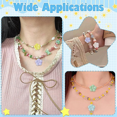 20Pcs UV Plating Opaque Acrylic Beads PACR-YW0001-46-1