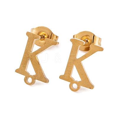 Ion Plating(IP) 304 Stainless Steel Stud Earrings FIND-Q103-01K-G-1