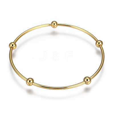 201 Stainless Steel Bangle Sets BJEW-O115-85G-1-1