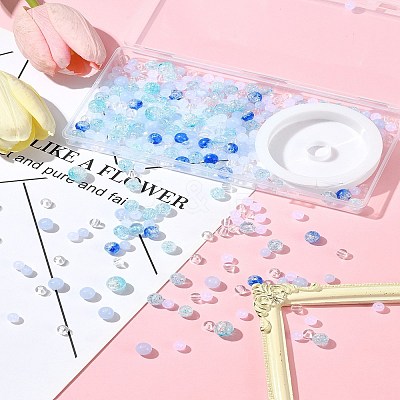 DIY Round Acrylic Beads Bracelets Making Kits DIY-FS0007-02A-1