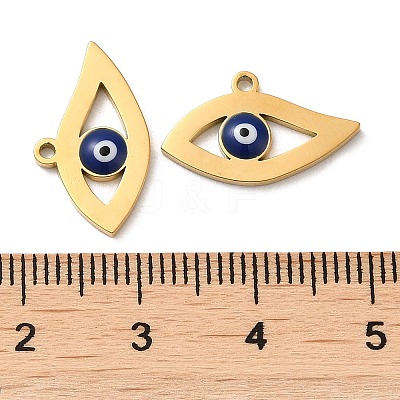 304 Stainless Steel Enamel Pendants STAS-D011-01G-1