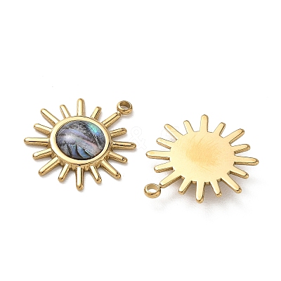 Natural Paua Shell Pendants STAS-G397-03G-02-1