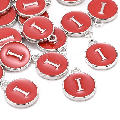 Platinum Plated Alloy Enamel Charms ENAM-S118-03I-P-1