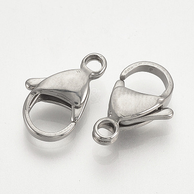 Tarnish Resistant 304 Stainless Steel Lobster Claw Clasps X-STAS-T029-9-1