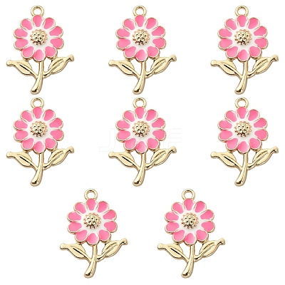 8Pcs Alloy Enamel Pendants ENAM-YW0002-31E-1