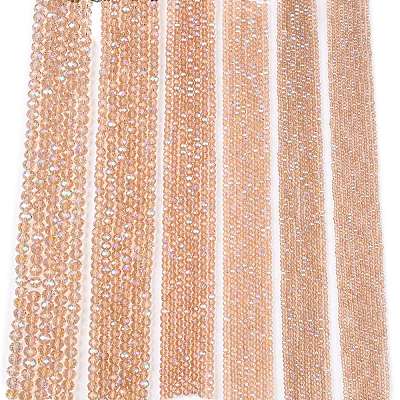 Electroplate Glass Beads Strands EGLA-A044-T4mm-L20-1