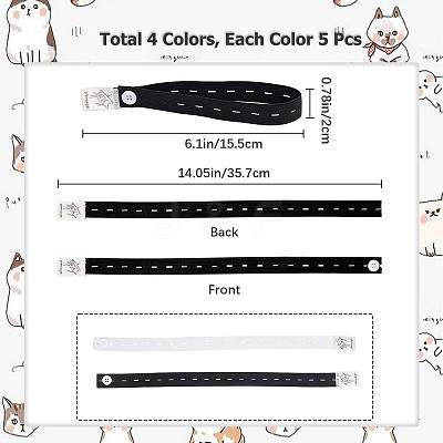 10Pcs 2 Colors TPU Elastic Binding Straps FIND-GF0004-18-1