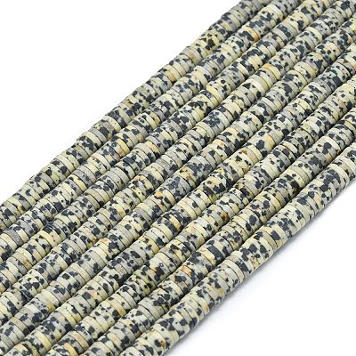 Natural Dalmatian Jasper Beads Strands G-P575-B03-6x1mm-1