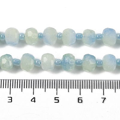 Natural Dyed White Jade Beads Strands G-H057-A22-08-1