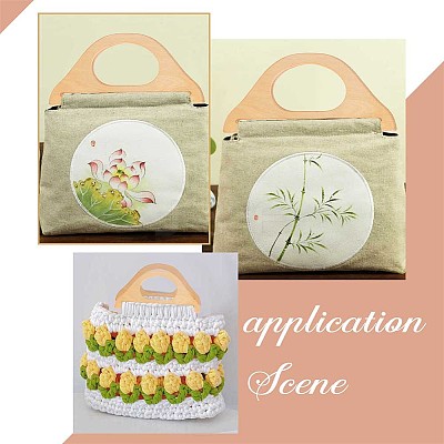 D-shape Wooden Bag Handles FIND-WH0135-77A-1