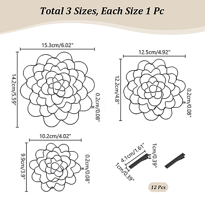 3Pcs 201 Stainless Steel Flower Arrangement Insert Lids DIY-UN0005-92B-1