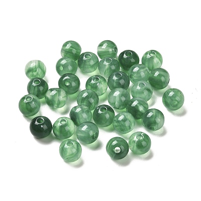 Imitation Jade Acrylic Beads X1-MACR-G066-01E-1