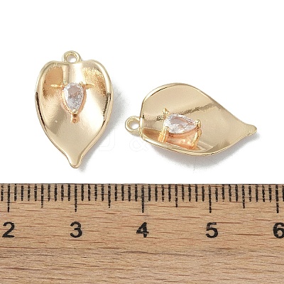 Brass Cubic Zirconia Pendants KK-H482-12G-03-1
