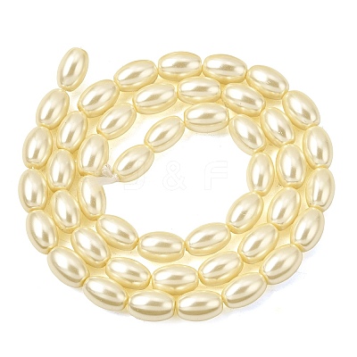 Eco-Friendly Glass Pearl Barrel Beads Strands HY-O001-A-03-1