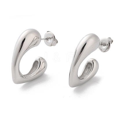 Non-Tarnish 304 Stainless Steel Stud Earrings EJEW-H115-15P-1