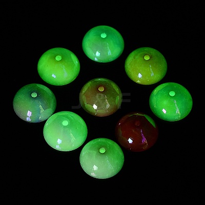 UV Plating Transparent Acrylic Beads X-OACR-Z013-04-1