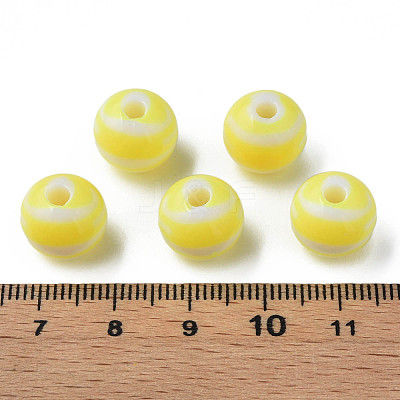 Opaque Striped Acrylic Beads MACR-S373-27A-06-1