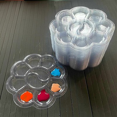 Plastic Watercolor Oil Palette AJEW-WH20072-93B-1