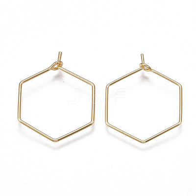 Brass Earring Hooks KK-T038-424A-G-1