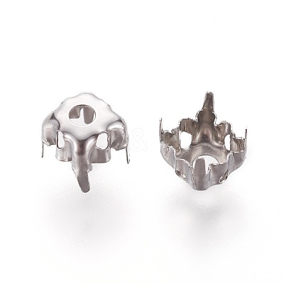 Non-Tarnish 201 Stainless Steel Sew on Prong Settings STAS-L229-06P-1