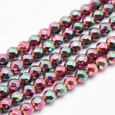 Electroplate Non-magnetic Synthetic Hematite Beads Strands G-L486-B-02-1