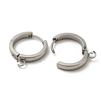 Tarnish Resistant 201 Stainless Steel Huggie Hoop Earrings Findings STAS-A167-01O-P-1