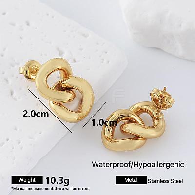 304 Stainless Steel Stud Earrings for Women KQ9327-1