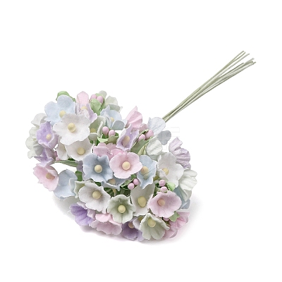 Cloth & Paper & Iron Artificial Mini Flower Bouquet for DIY Crafts FB-CBA59DF-02C-1