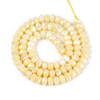 Anti-Tarnish Electroplate Glass Beads Strands GLAA-T025-6mm-11G-1