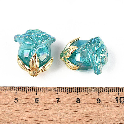 UV Plating Opaque Acrylic Beads MACR-C029-06A-04-1