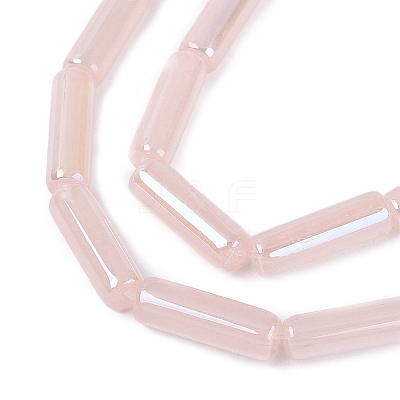 Electroplate Imitation Jade Glass Beads Strands EGLA-Q132-02A-A04-1