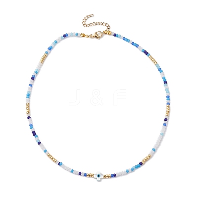 Glass Beaded Necklaces NJEW-JN04896-01-1
