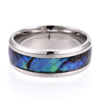 201 Stainless Steel Wide Band Finger Rings RJEW-T005-11-07-1