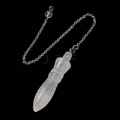Natural Quartz Crystal Pointed Dowsing Pendulums G-F758-F07-P-1
