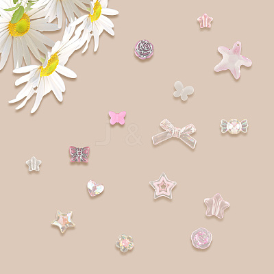 180Pcs 15 Styles Acrylic Beads OACR-PA0001-11-1