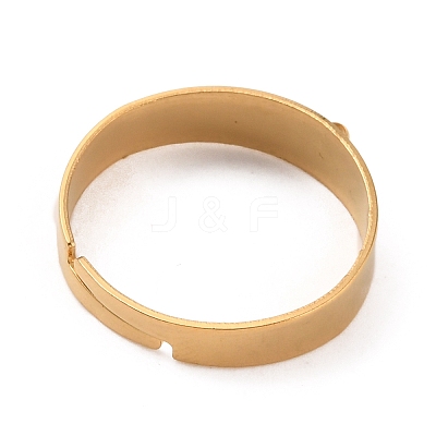 Adjustable 304 Stainless Steel Finger Ring Settings LS-STAS-WH0033-11B-G-1