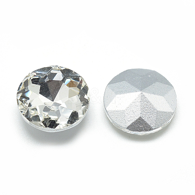 Pointed Back Glass Rhinestone Cabochons RGLA-T029-12mm-01-1