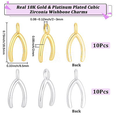 20Pcs 2 Colors Brass Pendants KK-BBC0027-81-1