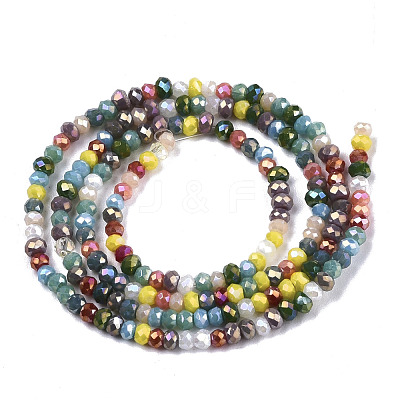 Electroplate Glass Beads Strands X-EGLA-N002-04-1