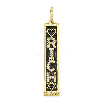 Real 18K Gold Plated Brass Micro Pave Cubic Zirconia Pendants KK-R159-07C-G-1
