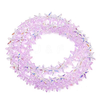 Electroplate Glass Beads Strands EGLA-P069-01A-AB06-1