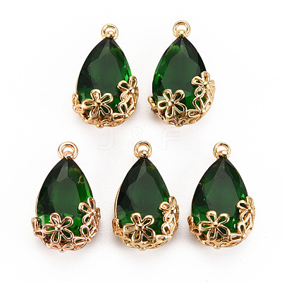 Transparent Glass Pendants GLAA-T007-05J-1