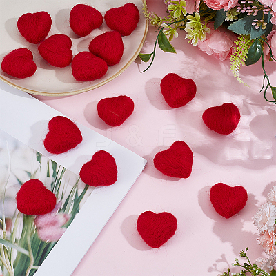 Heart Handmade Wool Felt Ornament Accessories DIY-CY0003-12A-1