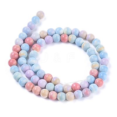 Natural Rainbow Alashan Agate Beads Strands G-G806-04-6mm-1