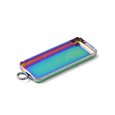 Ion Plating(IP) 304 Stainless Steel Pendant Cabochon Settings STAS-I069-36MC-1