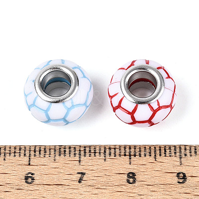 Acrylic Enamel European Beads GPDL-N006-01A-01-1