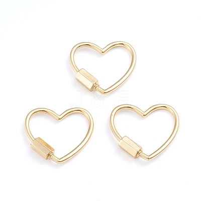 Brass Screw Carabiner Lock Charms ZIRC-I041-08G-1