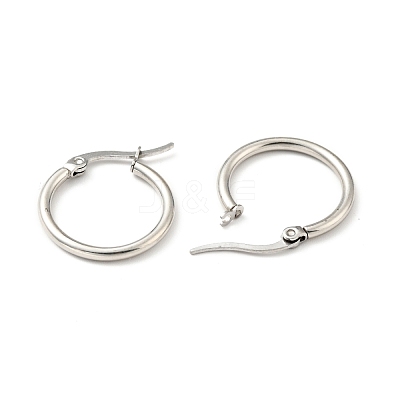 Tarnish Resistant 201 Stainless Steel Hoop Earrings for Women EJEW-G260-02D-P-1